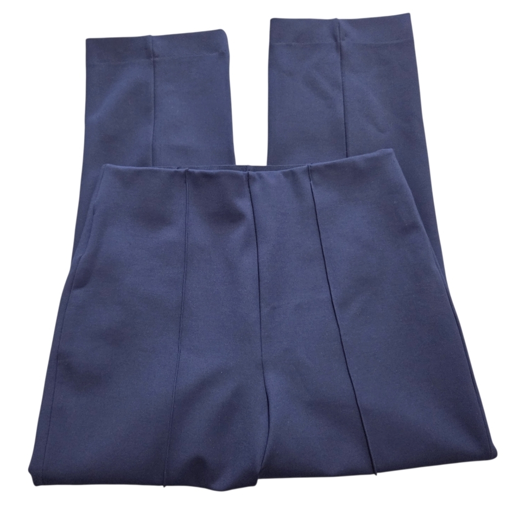 SPANX Supersmooth Perfect Fit Ponte Ankle Pants Navy Blue Large - Picture 7 of 12